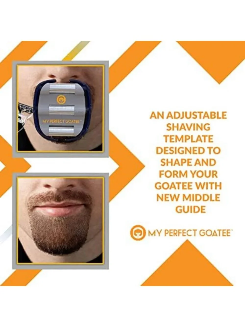 Adjustable Goatee Shaper Template - Beard Trimming Tool for Perfect Symmetry